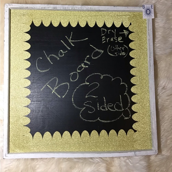NWT dual sided message board dry erase side & chalkboard side 16”x16” - Picture 1 of 6